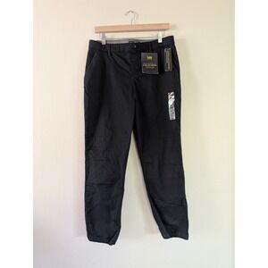 Lee Black Tapered Leg Mid Rise Pants Regular Fit‎ Ultra Lux Comfort Size 10